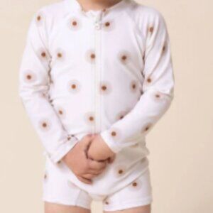 Roco Swim - Boy's Zip Up Rashguard - Suns